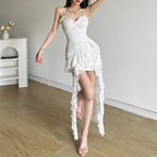 ISABEAU™ - Lace Ruffle High Waist Dress